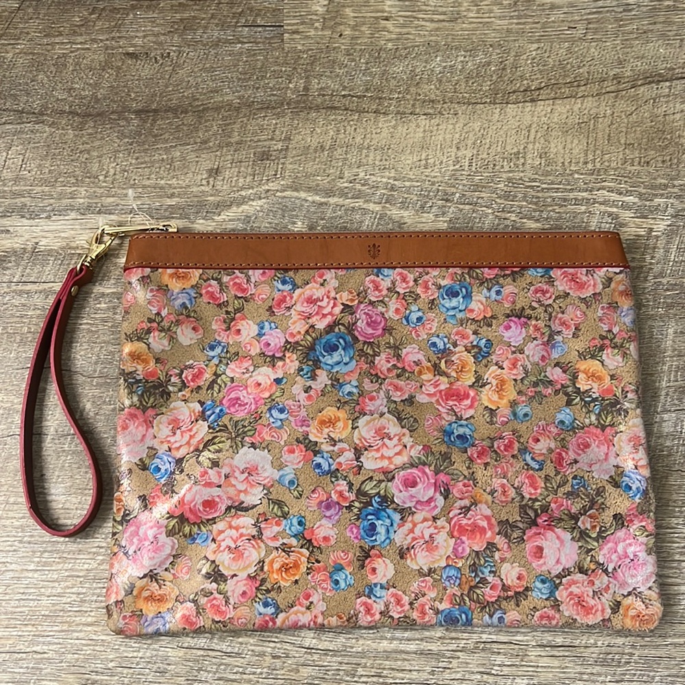 Women's Garuglieri Floral Leather Wrislet Clutch